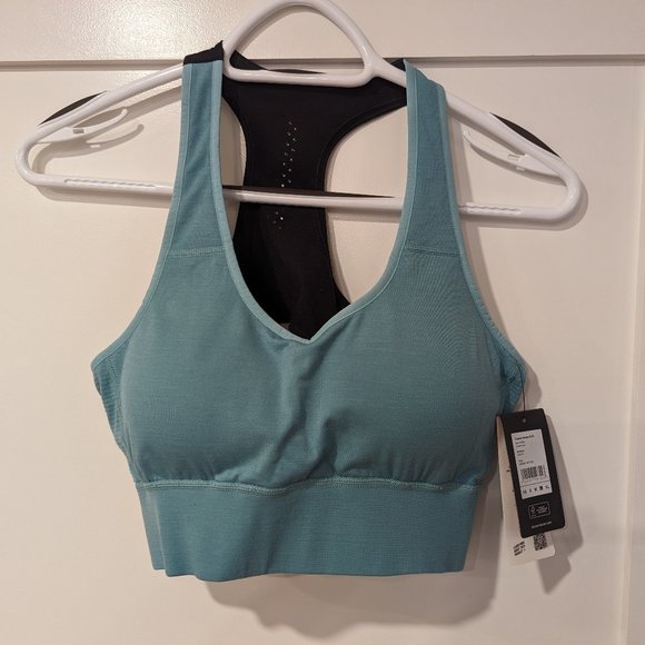 2x Mons Royal - Stratos Merino Shift Sports Bra  Sage, Size Large - Picture 2 of 4
